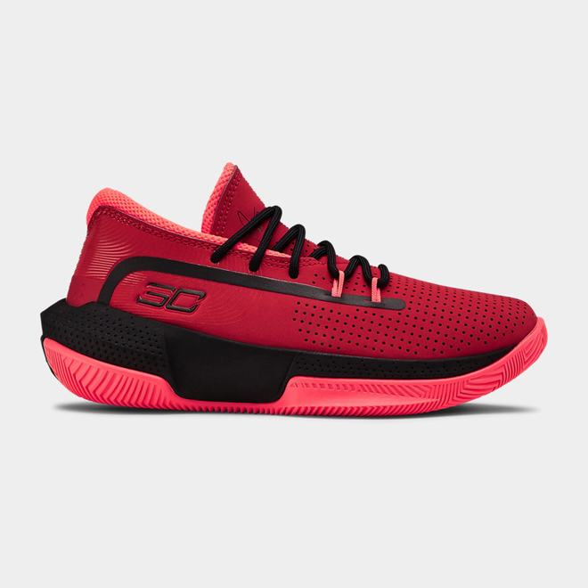 Under Armour SC 3ZER0 III - Chlapcenske Basketbalove Topanky - Červené/Čierne